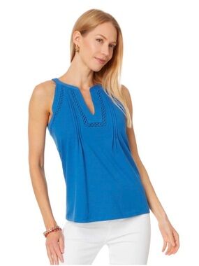 LILLY PULITZER Issac Knit Top in Barton Blue Style 16167
